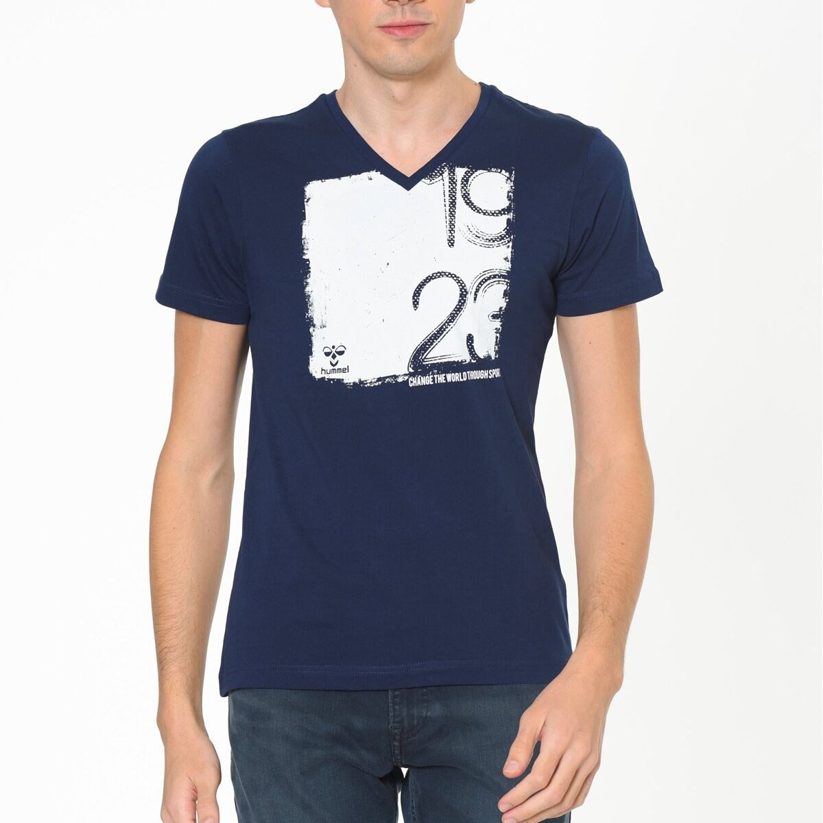 Hummel Erkek T-Shirt 910314-7459 Dress Blue