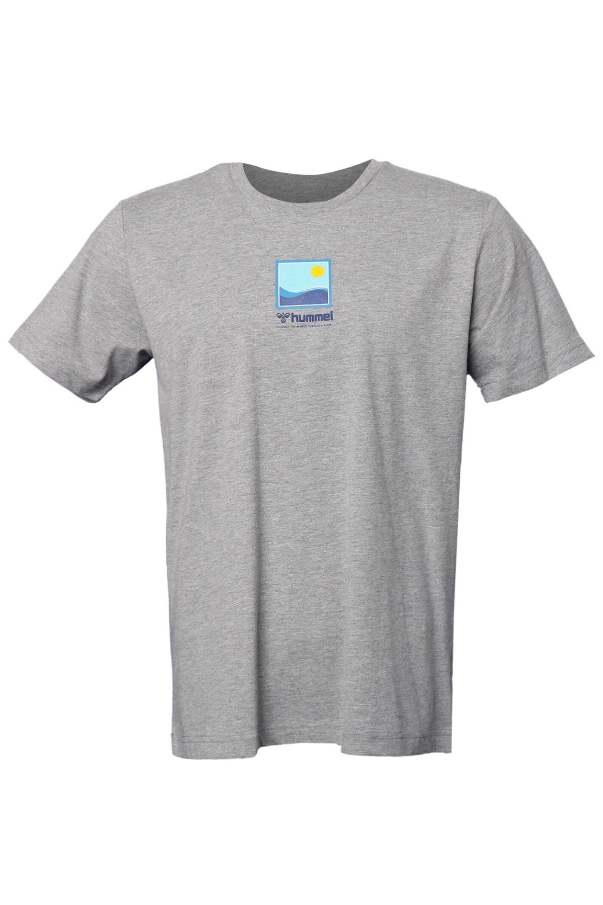 Hummel Erkek T-Shirt 911480-2007 Dark Grey Melange