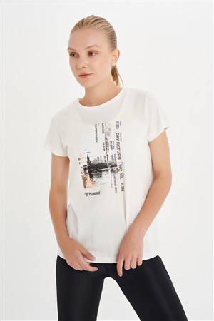 Hummel Kadın T-Shirt 911490-9003 Off Whıte