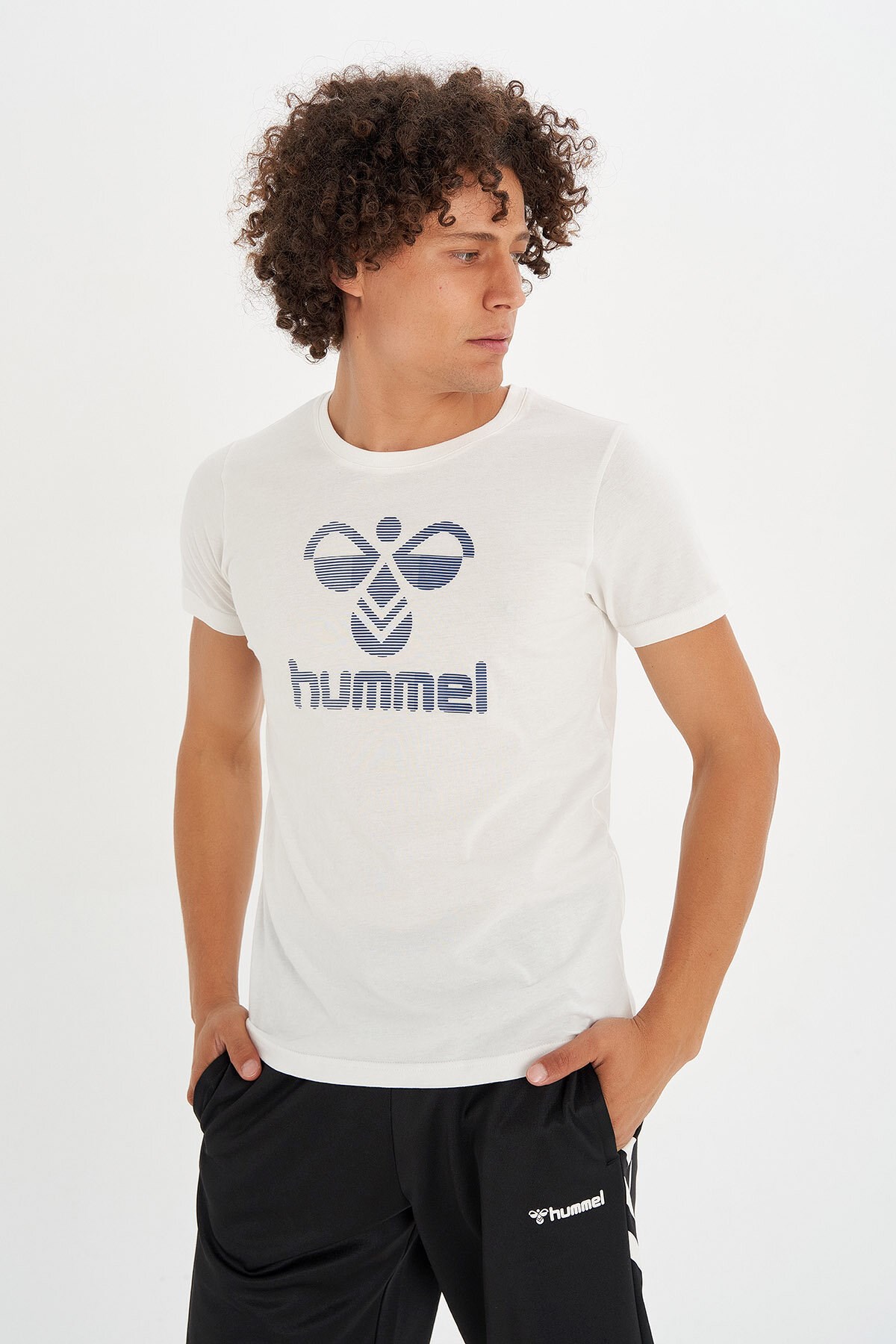Hummel Erkek T-Shirt 911548-9003 Off Whıte