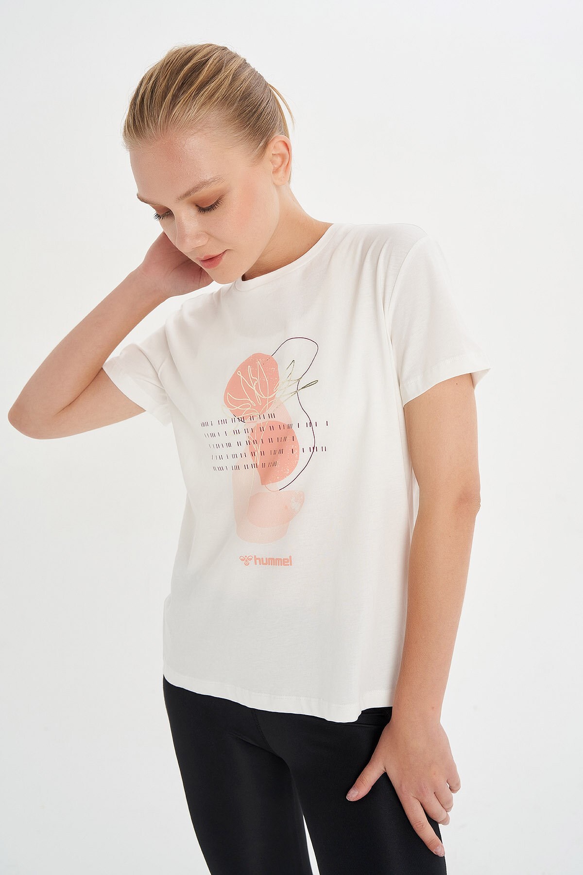 Hummel Kadın T-Shirt 911549-9003 Off Whıte