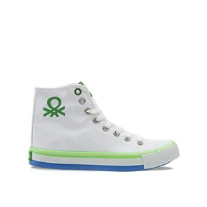Benetton Kadın Ayakkabı BN-30189 Beyaz-Yeşil
