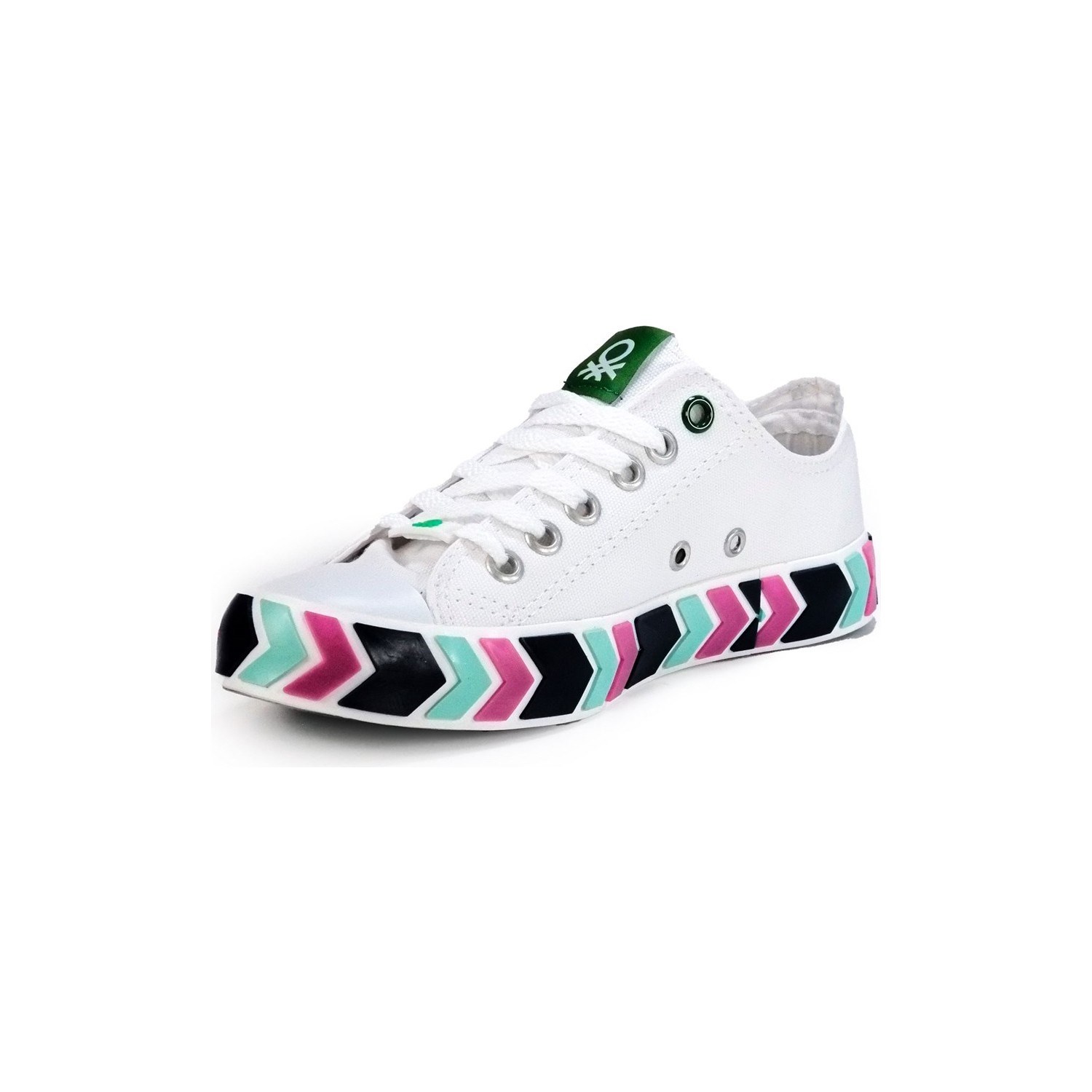 Benetton Kadın Ayakkabı BN-30620 Beyaz-Lacivert