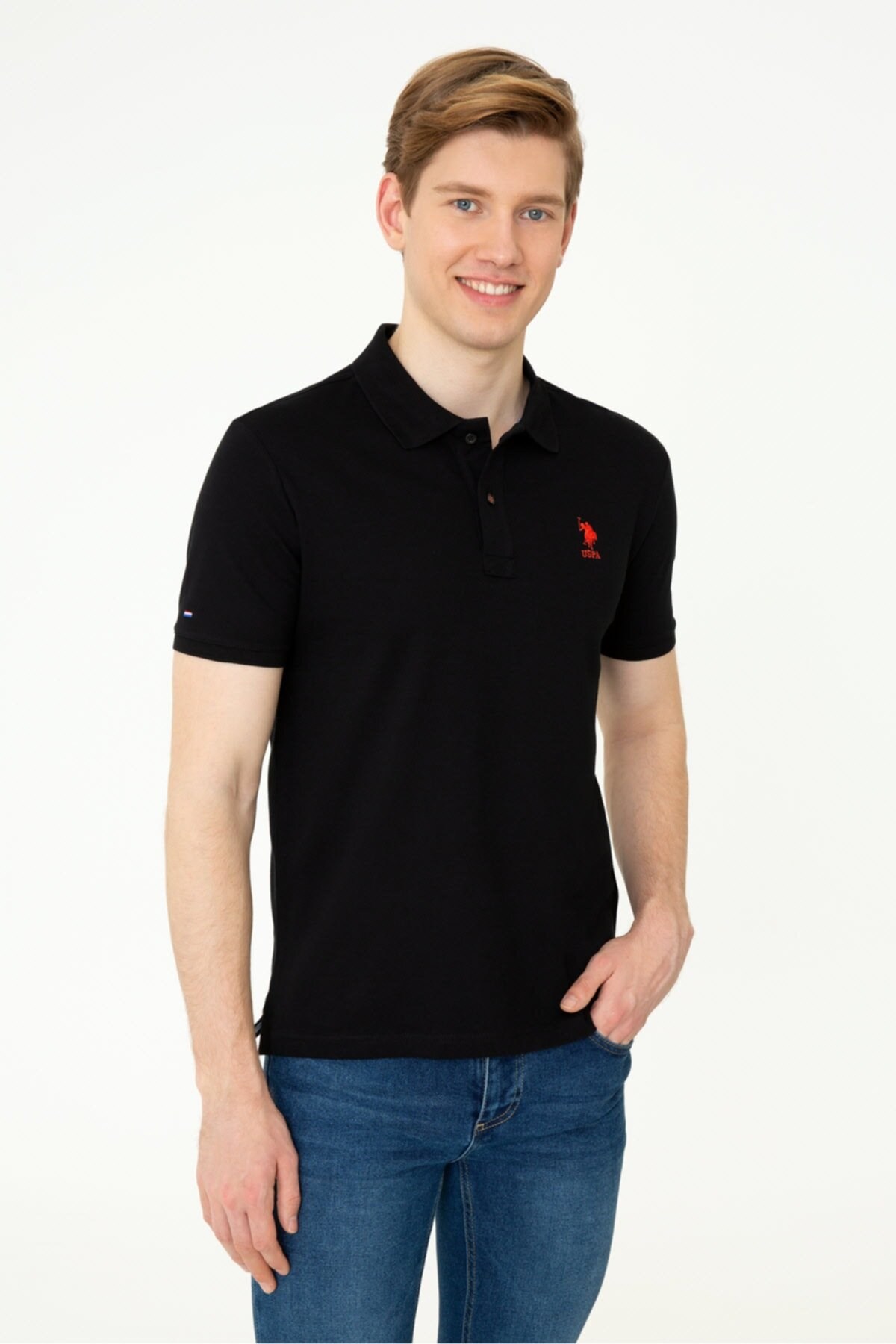 US Polo Assn Erkek T-Shirt G081SZ011-1350507 Sıyah
