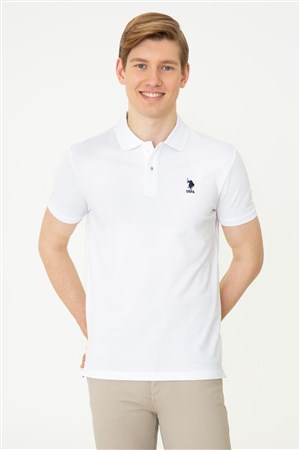 US Polo Assn Erkek T-Shirt G081SZ011-1350507 Beyaz