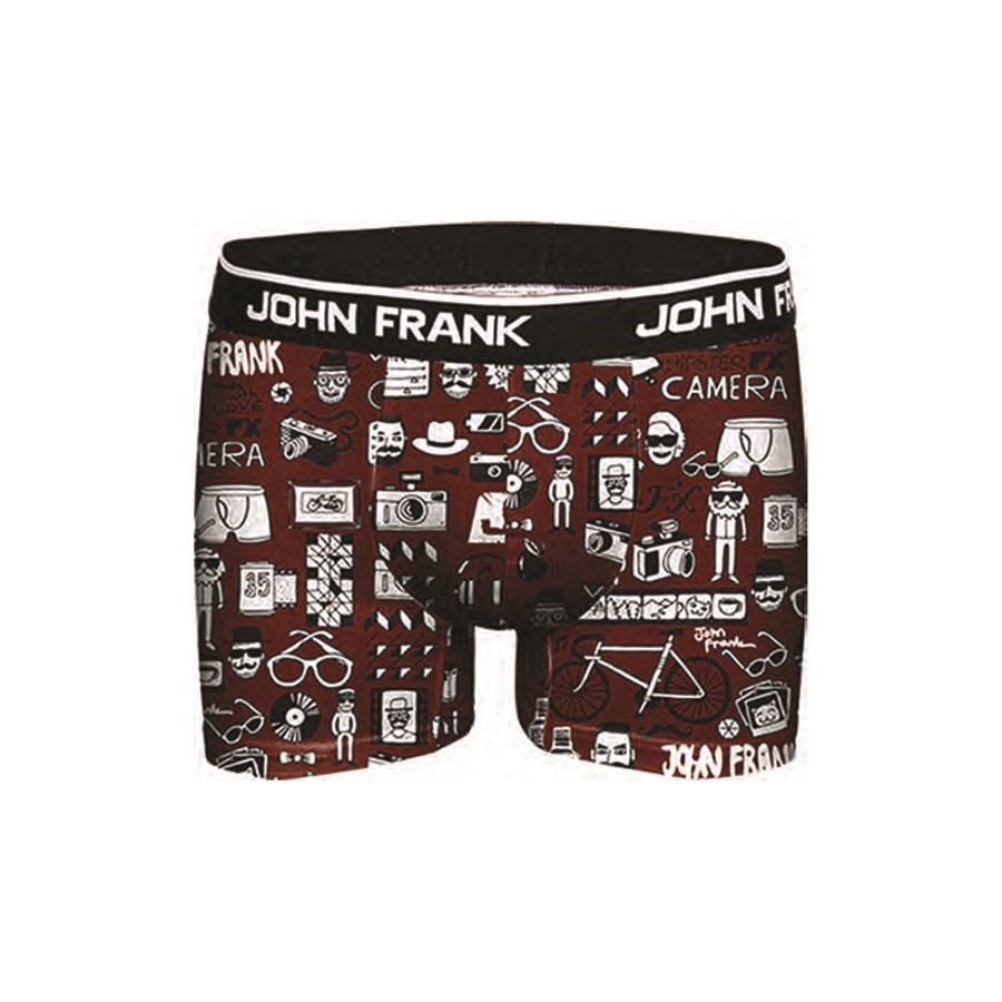 John Frank Erkek Boxer JFBD216-HIPSTER Bordo