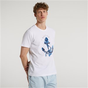 Nautica Erkek T-Shirt V25111T Beyaz