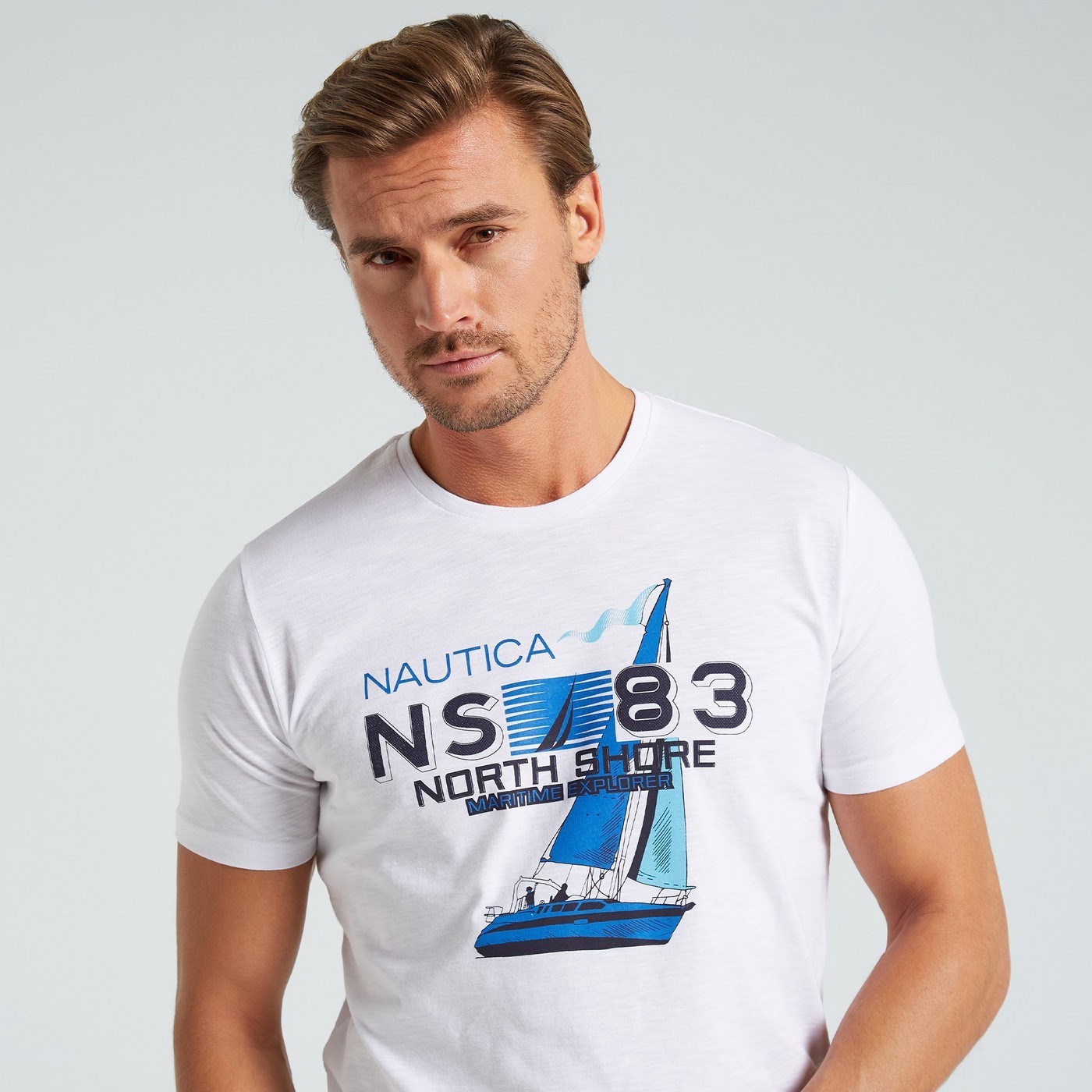 Nautica Erkek T-Shirt VC25113T Beyaz