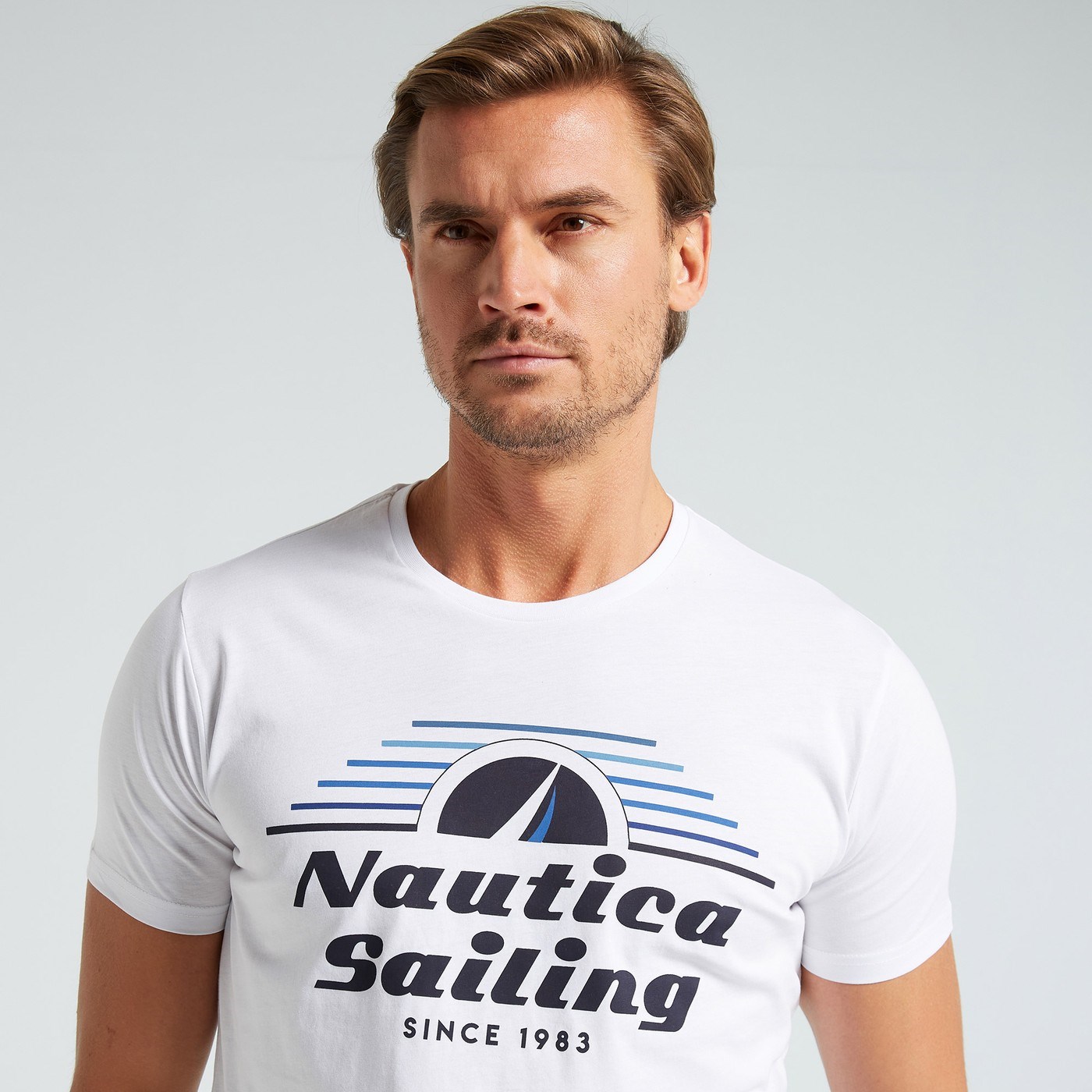 Nautica Erkek T-Shirt VC25202T Beyaz