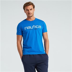 Nautica Erkek T-Shirt VC25317T Saks Mavısı